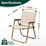 2 Pack Folding Camping Chair, Lightweight & Portable Outdoor Beach Chairs Armchairs for Backyard 07785723
