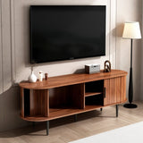 TV Stand, 55" Modern TV Console Table with Storage Compartment and Sliding Door, Gaming W2641P329198
