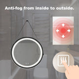 32inch Bathroom Led Classy Vanity Mirror with focused backplane,Black aluminum alloy frame,High W1992P211236