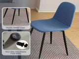 Modern Knit Fabric Dining Chairs with Iron Legs - Restaurant Seating, Comfortable Upholstered W2699P360247