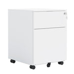 ZUN 2 Drawer Mobile File Cabinet with Lock Steel File Cabinet for Legal/Letter/A4/F4 Size, Fully 73782513