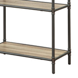 Antique Oak and Sandy Grey 4-tier Bookcase B062P184589