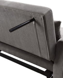 Justine 54" Brown Corduroy Convertible Sleeper Loveseat B061P160678