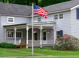 Telescopic Flag Pole Kit, 20FT Height Adjustable Heavy Duty Aluminum Flagpoles with 5x3 US Flag & 92299791