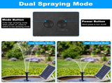 Solar Powered Water Fountain Pump with Battery Backup, 6W Solar Panel, IP68 Waterproof, Adjustable 67224188