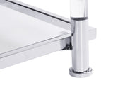 43.31'' Chrome Glass Sofa Table, Acrylic Side Table, Console Table for Living Room& Bedroom W821P184417