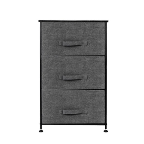 ZUN 3-Tier Dresser Drawer, Storage Unit with 3 Easy Pull Fabric Drawers and Metal Frame, Wooden 74634397