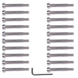 T316 20Pcs Stainless Steel Screw Fastener Kit with Wrench for 3/16" Wire Rope Cables 22636725