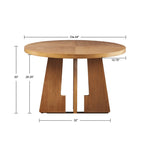 ZUN Kennedy 44" Round Dining Table B035118595