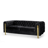 Mirod Comfy 3-seat Sofa with Tufted Back and Arm, Modern for Living Room 69439.00BLK
