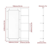 30X44 Ines Modern Vanity Mirror with Multi-functional Shelf, Large bathroom Mirror, Black Frame W708P235372