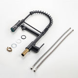 Commercial Black Kitchen with Pull Down Sprayer, Single Handle Single Lever Kitchen Sink W1932P172304