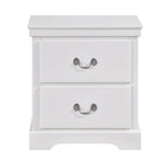 ZUN 1pc Classic Traditional 2 Drawers Nightstand White Finish Bedroom Furniture Wooden Bedside Table B011P286897