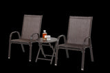 3 Piece Patio set, Outdoor Camping Chairs with Breathable Textilene Fabric, folding with steel W640P270192