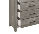 ZUN Rustic Design Gray Finish 1pc Chest with Storage Drawers Black Metal Hardware Bedroom Furniture B01146553