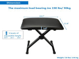 Adjustable Folding Piano Bench Stool Seat Black 85471225