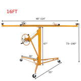 16FT Drywall Lifter Panel Hoist Jack Rolling Caster Construction Lockable 150lbs 79940830