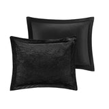 King/Cal King Velvet Duvet Cover Set with Throw Pillow B03596080