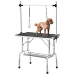 ZUN 36" Professional Dog Pet Grooming Table Adjustable Heavy Duty Portable w/Arm & Noose & Mesh Tray 15058957