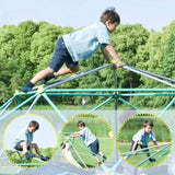 13ft Geometric Dome Climber Play Center, Kids Climbing Dome Tower with Hammock, Rust & UV Resistant MS306993AAF