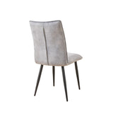 Modern Velvet Dining Chairs 2-Piece Set-Soft Cushioned Seats with Iron Frames in Mustard Light Gray N842P284569E
