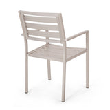 Outdoor Modern Aluminum Dining Chair, Silver 70340.00