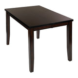 Cherry Finish Transitional 1pc Counter Height Table with Extension Leaf Mango Veneer Wood Dining B01152852