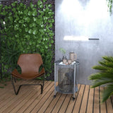 Round Coffee Table with Wheels 2-Tier Movable Side Tables Silver Metal Detachable Bedside Nightstand W1757P336139