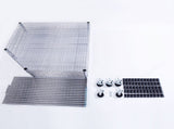 6-Layer Chrome Plated Polygonal Corner Shelf with 2" PP Wheels 680*680*1800 Silver 84088664