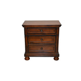 Wood Nightstand with Hidden Jewelry Drawer in Dark Walnut 808857819697
