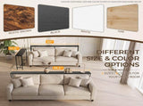 31.5" Console Table with US Standard Power Outlet, Melamine MDF Tabletop & Black Metal Frame, Black 53116651