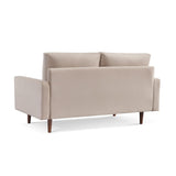 ZUN 69 Inches Modern Decor Upholstered Sofa Furniture, Wide Velvet Fabric Loveseat Couch, Solid Wooden B082111402