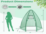 Hexagonal Mini Greenhouse with Zipper Door & Roll-Up Window, PE Cover Outdoor Plant House 10144158