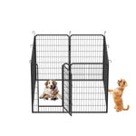 ZUN 8 Panels Heavy Duty Metal Playpen with door,39.37"H Dog Fence Pet Exercise Pen for Outdoor, Indoor 94098945