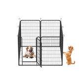 ZUN 8 Panels Heavy Duty Metal Playpen with door,39.37"H Dog Fence Pet Exercise Pen for Outdoor, Indoor 94098945