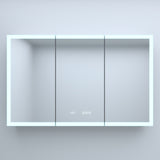 48 in. W x 30 in. H Rectangular Silver Aluminum Recessed/Surface Mount Medicine Cabinet with Mirror W2122P329733