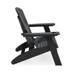 ZUN Black Adirondack Chair – Sturdy HDPE Poly Lumber for Poolside, Patio, and Garden Relaxation B195P198766