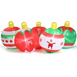 6.9 FT Lighted Christmas Inflatable Decoration, Inflatable Five Christmas Balls, Funny Blow Up Yard 92958187