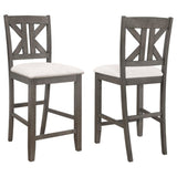 Barn Grey and Light Khaki Counter Height Stool B062P153498
