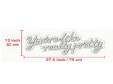 27.5" x 12" Pink LED Neon Wall Decor, Large Light Sign with Remote Control & Power Adapter, for 30176961