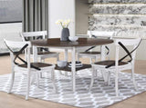 45.7inch Round Dining Table With Shelf Height 30 inch Modern Farmhouse Retro Design W2537P211104