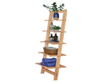 Ladder Bookshelf, 50-Inch Wooden Bookcase, Oak Finish 57601597