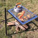 Rotating Campfire Grill,Fire Pit Grill,Heavy Duty Steel Grill,360&deg Adjustable Open Fire Outdoor 76433864
