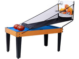 5-in-1 Multi-Game Table - Billiards, Push Hockey, Foosball, Ping Pong, and Basketball brown /blue 17255780