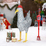 2FT Lighted Christmas Rooster Outdoor Decoration, Weather Proof Plush Rooster Christmas Ornament 25775600