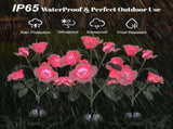 Solar Rose Lights Outdoor, 2 Pack with 14 Rose Flowers Waterproof Color Changing LED Flower Lights, 60176048