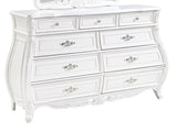 Opulence Modern Style 9- Drawer Dresser Made with Wood in Pearl White B009P240961