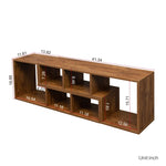 ZUN Double L-Shaped TV Stand,Display Shelf,Bookcase for Home Furniture,Walnut W33133146