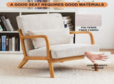 Mid-Century Modern Accent Chair, Arm Chair Living Room Chairs Pillow Upholstered Reading Chair 71635608