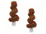 2 Pack Realistic Lifelike Faux Spiral Plant, All-Weather PE Artificial Flower Shrub for Indoor 11072086